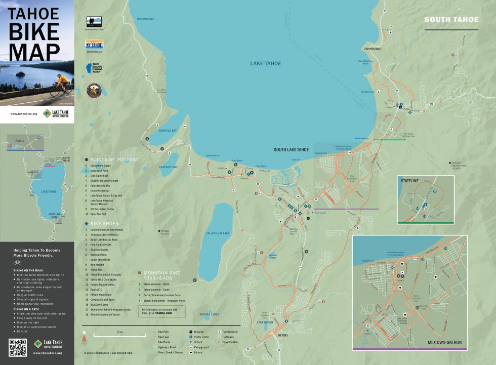 Printable Bike Map | Lake Tahoe Bicycle Coalition